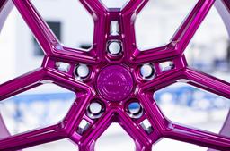 Concaver CVR5 Custom alloy wheel mounted on car in an atmospheric setting