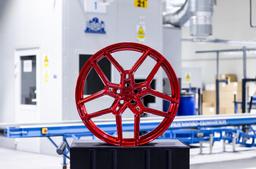 Concaver CVR5 Custom alloy wheel mounted on car in an atmospheric setting