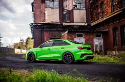 Concaver CVR5 Black alloy wheel mounted on car in an atmospheric setting
