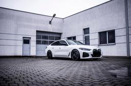 Concaver CVR5 Black alloy wheel mounted on car in an atmospheric setting