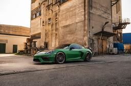 Concaver CVR6 Grey alloy wheel mounted on car in an atmospheric setting