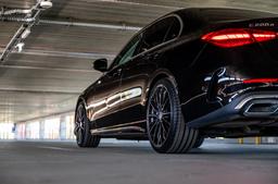 Concaver CVR7 Grey alloy wheel mounted on car in an atmospheric setting