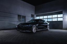 Concaver CVR8 Silver alloy wheel mounted on car in an atmospheric setting