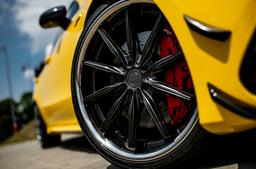 Concaver CVR8 Grey alloy wheel mounted on car in an atmospheric setting