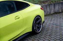 Concaver CVR9 Grey alloy wheel mounted on car in an atmospheric setting