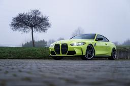 Concaver CVR9 Grey alloy wheel mounted on car in an atmospheric setting