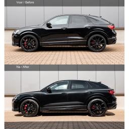H&R sänkningssats Audi Q3/RS Q3/Sportback F3 2018- 4WD med eller utan adaptiva stötdämpare och originalsportchassi - 5