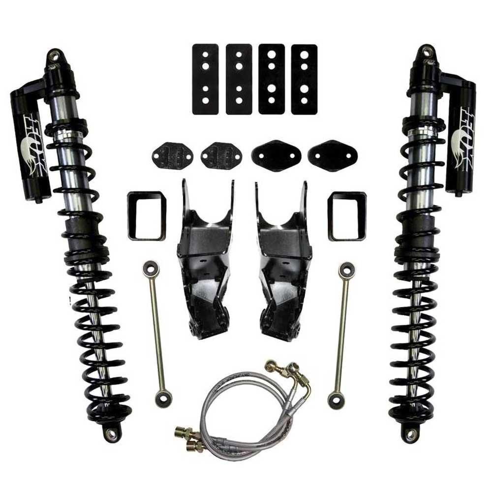 Bakre FOX Performance 2.0 med behållare coilovers uppgraderingssats Skyjacker höjning 4,5-6 tum för Jeep Wrangler JK 2-dörrars 2007-2018 och Jeep Wrangler JK 4-dörrars 2007-2018