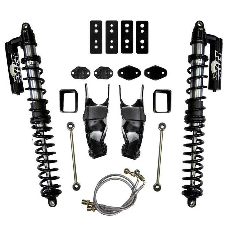 Bakre FOX Performance 2.0 med behållare coilovers uppgraderingssats Skyjacker höjning 4,5-6 tum för Jeep Wrangler JK 2-dörrars 2007-2018 och Jeep Wrangler JK 4-dörrars 2007-2018