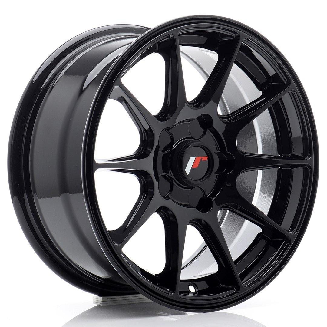 JR Wheels JR11 alumiinivanne, Musta, 15"