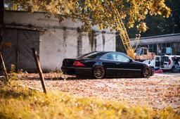 JR Wheels JR25 Bronze alloy wheel mounted on car in an atmospheric setting