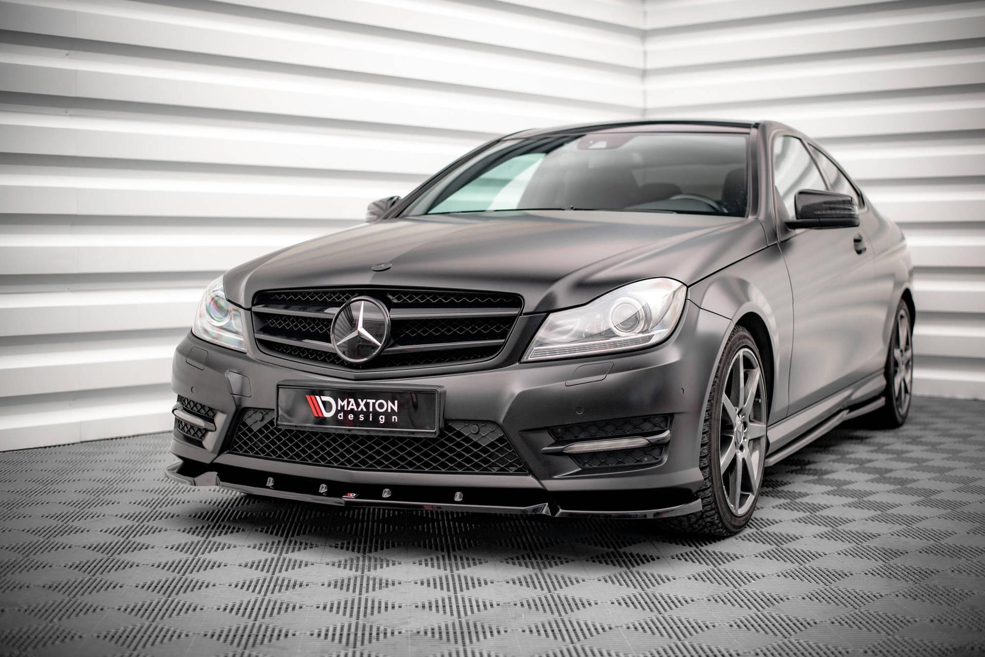 Maxton Design Frontspoiler V.1 Mercedes-benz C-klass Coupe / Sedan / Estate  Amg-line C204 / W204 Facelift / S204 Facelift