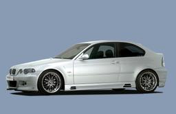 Rieger sidokjol låg modell med två öppningar 175mm vänster BMW 3-series E46 1998–> - 7