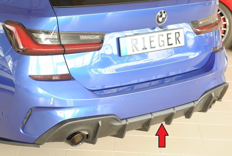 Rieger diffusor BMW 3-series G20 (G3L)/BMW 3-series G21 (G3K) 2019–2022 med dragkrok