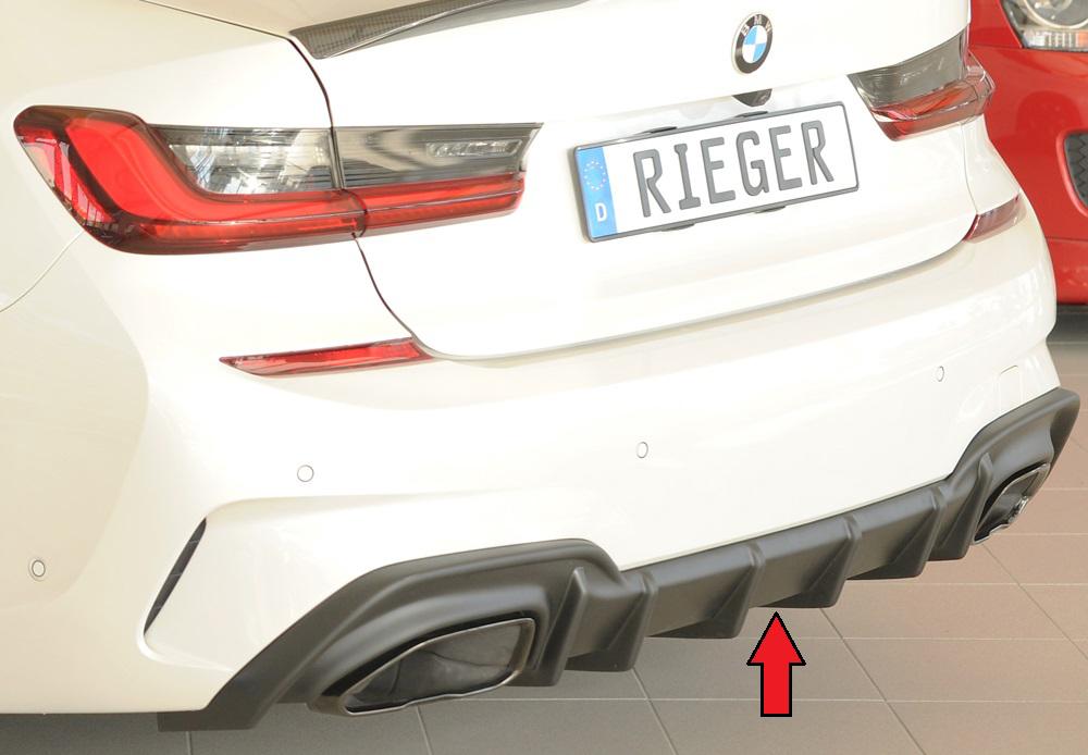 Rieger diffusor BMW 3-series G20 (G3L)/BMW 3-series G21 (G3K) 2019–2022 med dragkrok