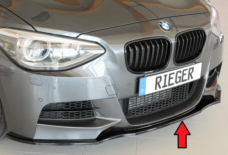Rieger frontsplitter blanksvart BMW 1-serie F20 1K4 / 1-serie F21 1K2 2011–2020