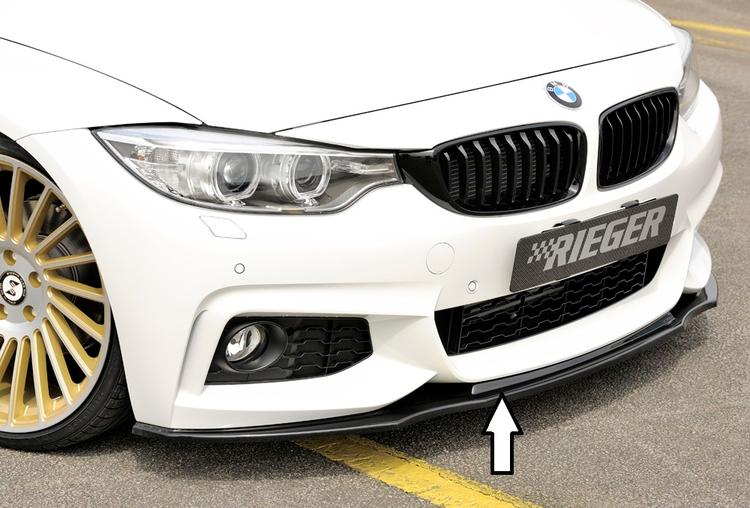 Rieger frontsplitter blanksvart BMW 4-serie F32 3C / 4-serie F33 3C / 4-serie F36 3C 2012–>