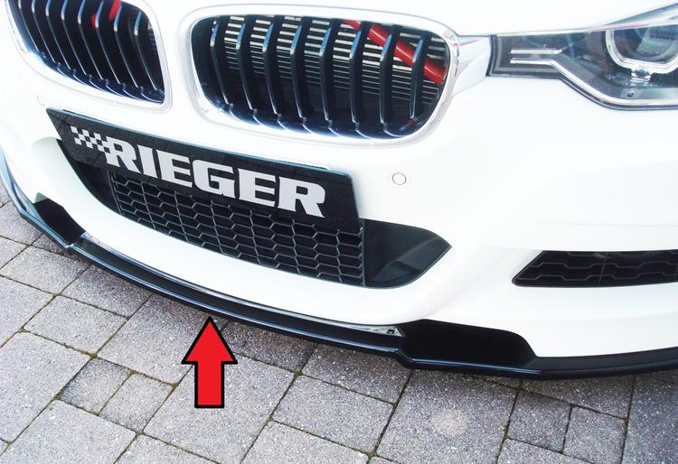 Rieger frontsplitter blanksvart BMW 3-serie F30 3L / 3-serie F31 3K/3K-N1 2012–>