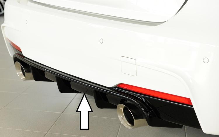 Rieger diffusor blanksvart BMW 3-series F30 (3L)/BMW 3-series F31 (3K/3K-N1) 2012–>
