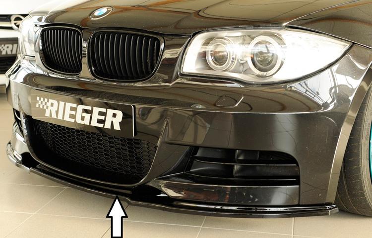 Rieger frontsplitter blanksvart BMW 1-serie E82, E88 182 / 1C 2007–>