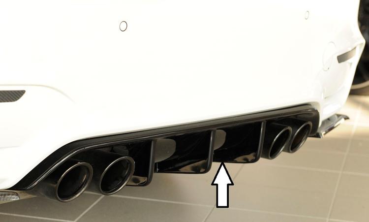 Rieger diffusor blanksvart BMW 3-series F80 M3 (M3)/BMW 4-series F82 M4 (M3)/BMW 4-series F83 M4 (M3) 2014–>