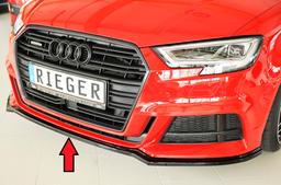 Rieger frontsplitter blanksvart Audi A3 (8V)/Audi A3 S3 (8V) 2016–>
