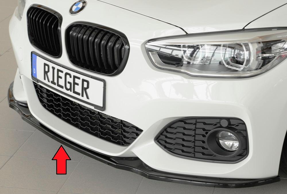 Rieger frontsplitter blanksvart BMW 1-serie F20 1K4 / 1-serie F21 1K2 2015–>