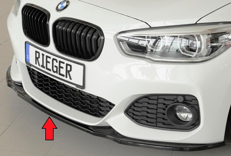 Rieger frontsplitter blanksvart BMW 1-serie F20 1K4 / 1-serie F21 1K2 2015–>