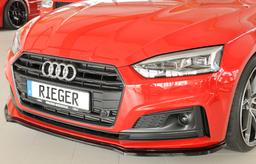 Rieger frontsplitter blanksvart Audi A5/S5 B9/F5 2016–2019 - 2