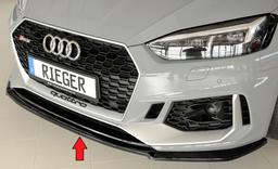 Rieger frontsplitter blanksvart Audi RS5 B9/F5 2017–2020
