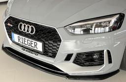 Rieger frontsplitter blanksvart Audi RS5 B9/F5 2017–2020 - 2