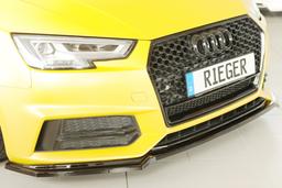 Rieger frontsplitter blanksvart Audi A4/S4 B9/F4 2015–2018 - 2