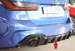 Rieger diffusor blanksvart BMW 3-series G20 (G3L)/BMW 3-series G21 (G3K) 2019–2022 med dragkrok - 5