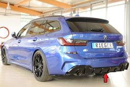 Rieger diffusor blanksvart BMW 3-series G20 (G3L)/BMW 3-series G21 (G3K) 2019–2022 med dragkrok - 7