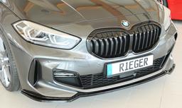 Rieger frontsplitter blanksvart BMW 1-serie F40 F1H 2019–> - 2
