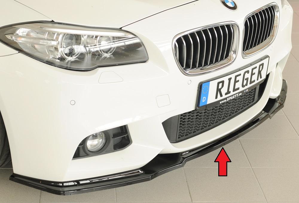 Rieger frontsplitter blanksvart BMW 5-serie F10 5L / 5-serie F11 5K 2010–>