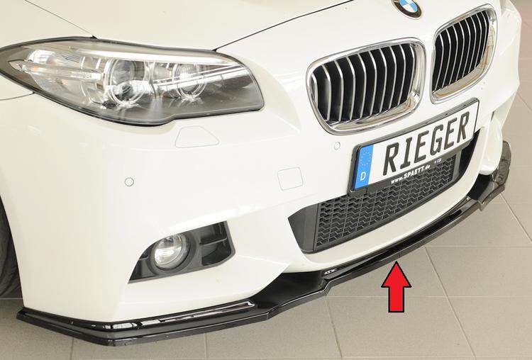 Rieger frontsplitter blanksvart BMW 5-serie F10 5L / 5-serie F11 5K 2010–>