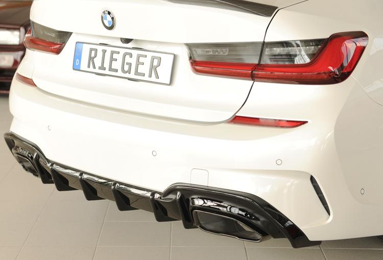 Rieger diffusor blanksvart BMW 3-series G20 (G3L)/BMW 3-series G21 (G3K) 2019–2022