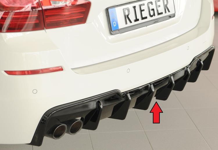 Rieger diffusor blanksvart BMW 5-series F10 (5L)/BMW 5-series F11 (5K) 2010–>