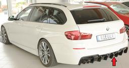 Rieger diffusor blanksvart BMW 5-series F10 (5L)/BMW 5-series F11 (5K) 2010–> - 3