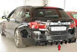 Rieger diffuser blank svart BMW 5-series F10 (5L)/BMW 5-series F11 (5K) 2010–> - 3