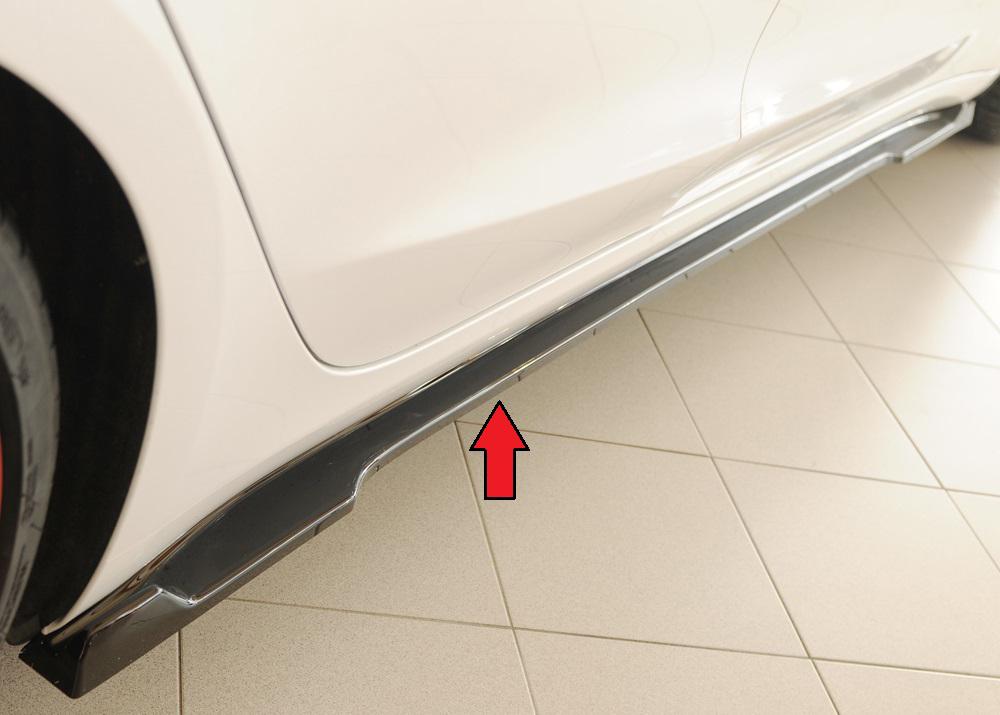 Rieger sideskørtforlænger højre blank sort Tesla Model 3 (003) 2018–>