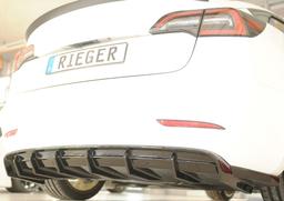 Rieger diffuser blank svart Tesla Model 3 (003) 2018–2023 - 2