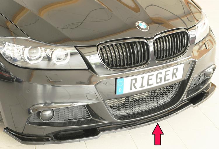 Rieger frontsplitter blanksvart BMW 3-serie E90 / 3-serie E91 2008–>