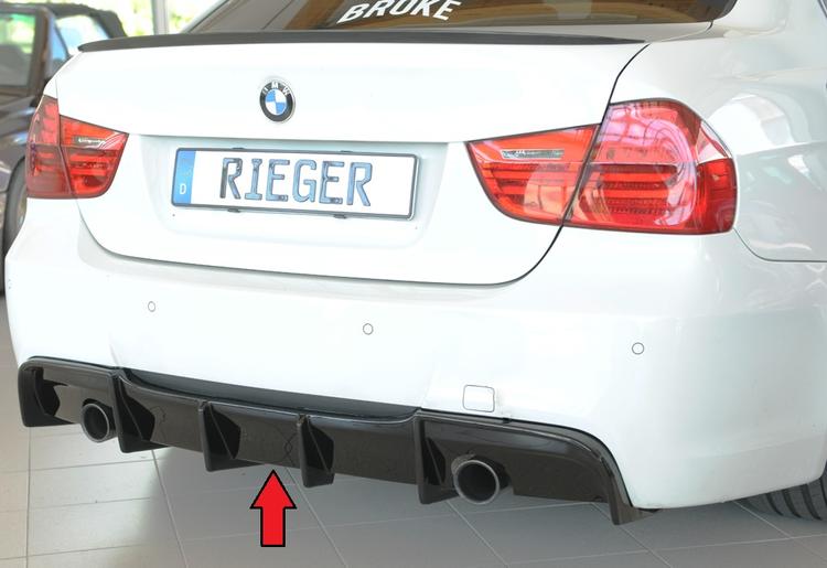 Rieger diffusor blanksvart BMW 3-series E90/BMW 3-series E91 2005–>