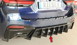 Rieger diffusor blanksvart BMW 5-series G30 (G5L)/BMW 5-series G31 (G5K) 2020–> med dragkrok