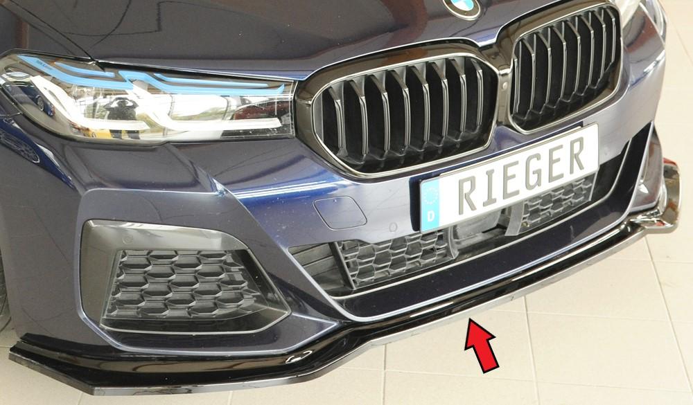 Rieger frontsplitter blanksvart BMW 5-serie G30 G5L / 5-serie G31 G5K 2020–>