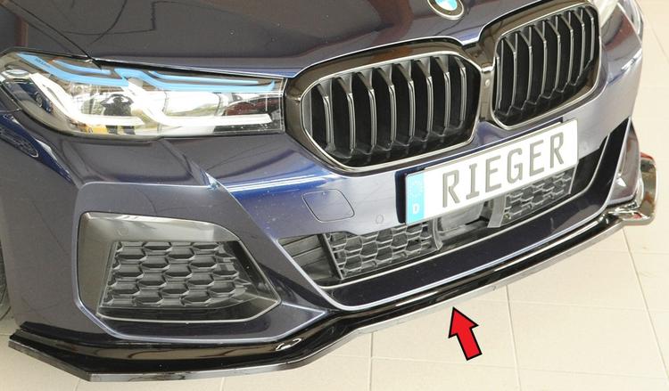 Rieger frontsplitter blanksvart BMW 5-serie G30 G5L / 5-serie G31 G5K 2020–>