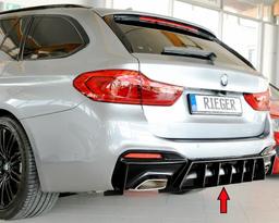 Rieger diffusor blanksvart BMW 5-series G30 (G5L)/BMW 5-series G31 (G5K) 2016–2020 utan dragkrok - 2