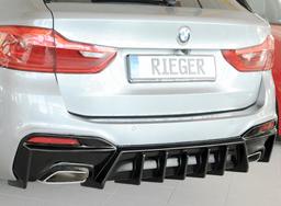 Rieger diffusor blanksvart BMW 5-series G30 (G5L)/BMW 5-series G31 (G5K) 2016–2020 med dragkrok - 2